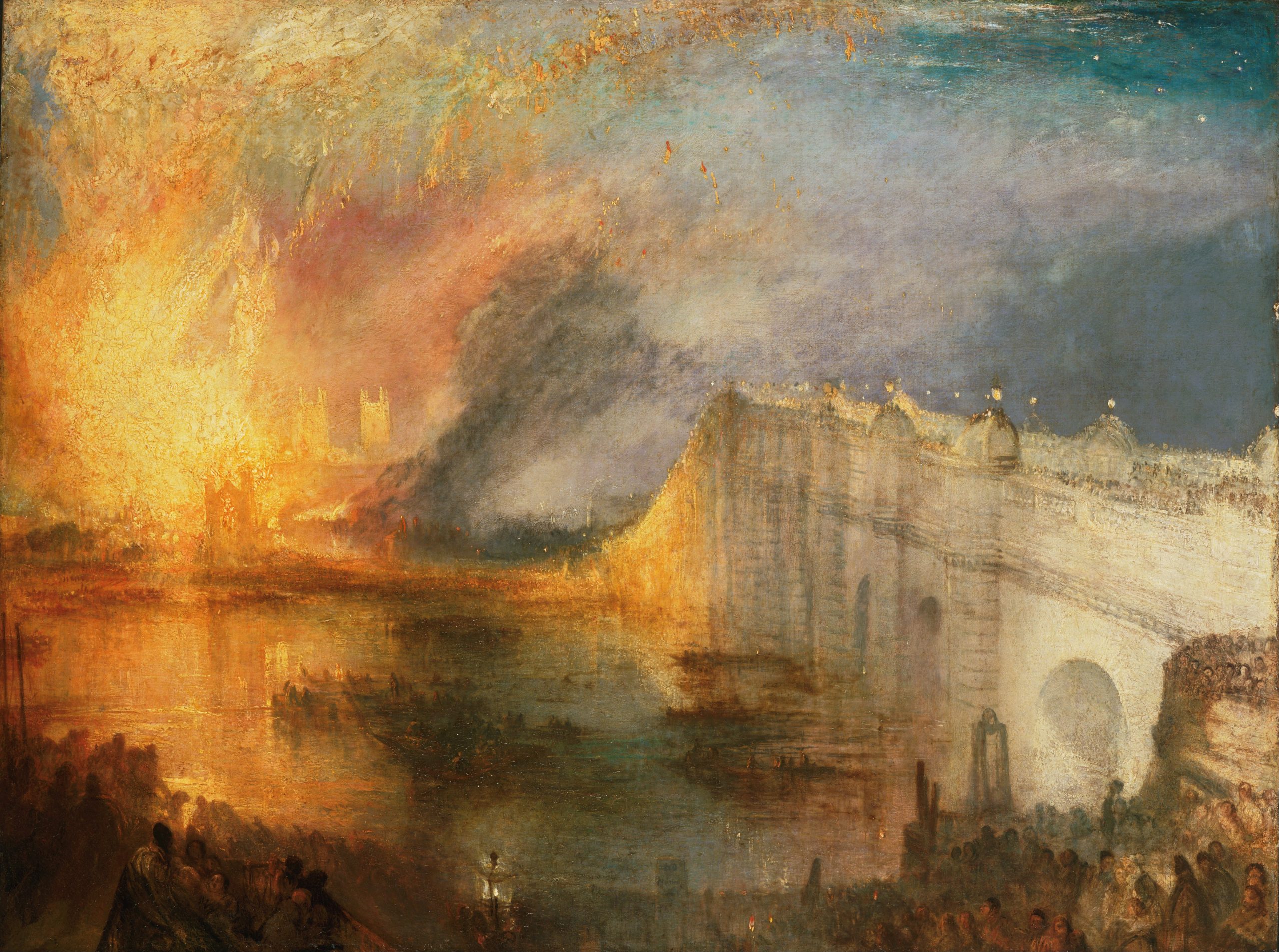 The Burning of the Houses of Lords and Commons (1834) by JMW Turner